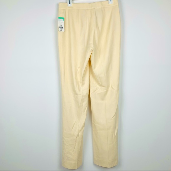 $365 Carlisle New York Creme Beige 100% Wool Luxury Dress Pants Women's Size 6 - Picture 5 of 13